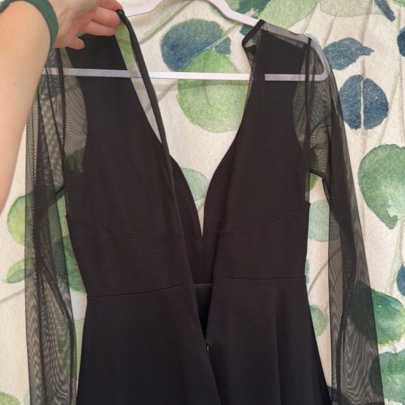 Lulus | Angelic Attitude Black Long Sleeve Skater Dress - Picture 9 of 14